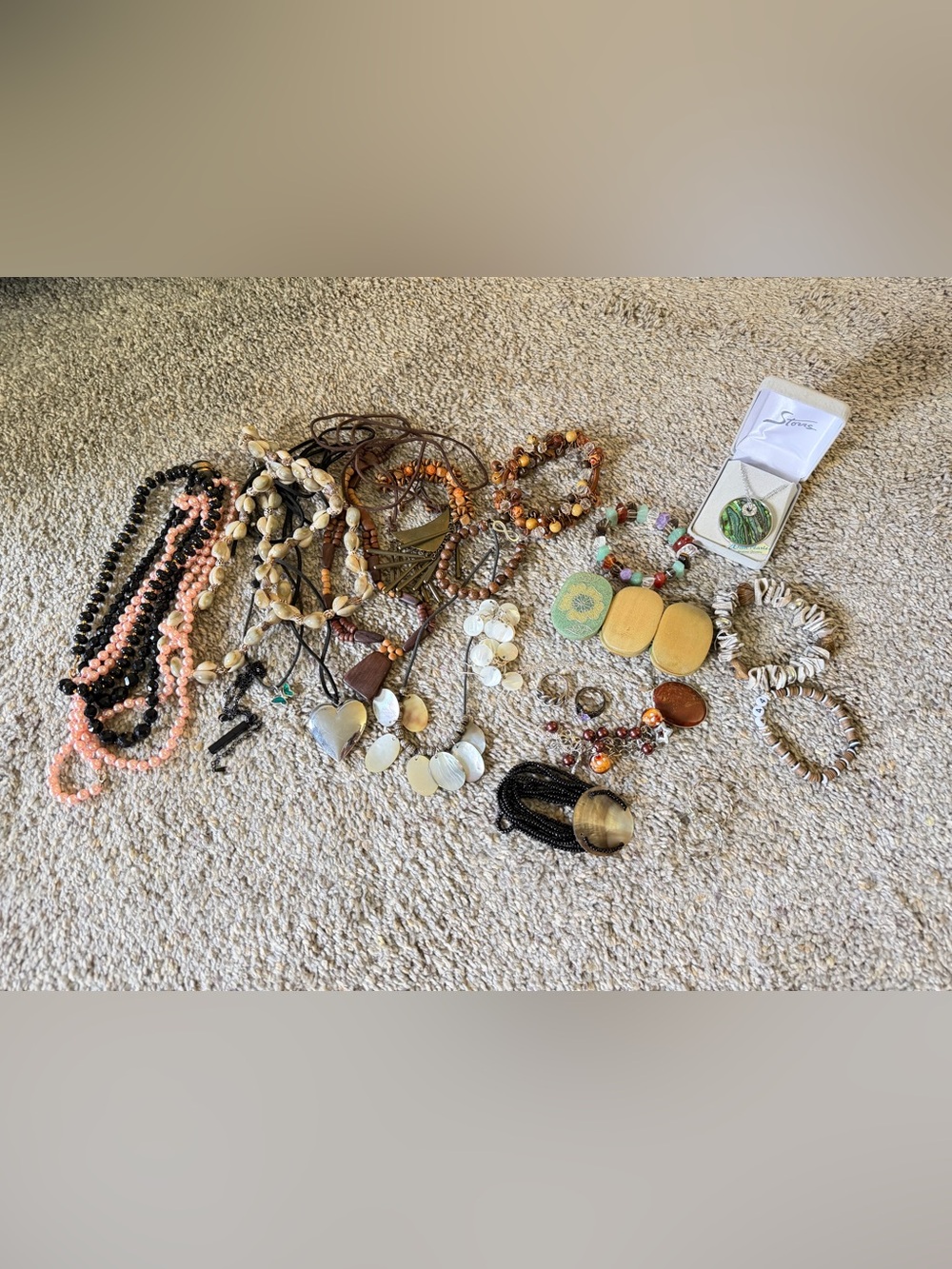 Multi-colored beaded necklaces and bracelets rings bundle #beaded #bundle